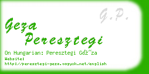 geza peresztegi business card